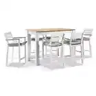 NEW Balmoral 1.5m Aluminium Bar Table with 6 Capri Bar Stools | Outdoor Dining