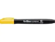 2 X Artline Supreme Permanent Marker 1.0mm Chisel Tip Yellow - Texta Pen Art
