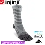 【INJINJI 美國 女 ULTRA RUN 終極系列五趾短襪《石板灰》】WAA68/五指襪/專業排汗襪/登山健行襪