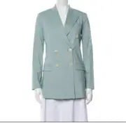 NWT $535 Theory Linen Blend Blazer Jacket Minty Color Size 14 Tailor Fit