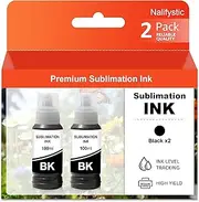 Nalifystic 2 Pack 200 ml Sublimation Ink Refill Pack for ET-2400 ET-2720 ET-2800 ET-2803 ET-2760 Inkjet Printers (Autofill/Upgrade Version/ICC Free)