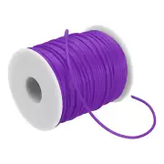 55 Yards 2mm PVC Hollow Pipe Rubber Cord 1mm ID with Plastic Spool, Purple
