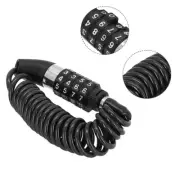 Combination Steel Cable Lock for Helmet Saddle & Luggage - Black Color