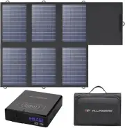 200W 154Wh Solar Generator with 60W Foldable Solar Panel for Home Use RV Camping
