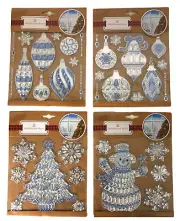 Christmas Winter Wall Window Sticker Decoration Decor Snowman Tree Snowflakes