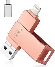 Querido Apple MFi Certified 512G USB 3.0 Flash Drive for iPhone, Photo Stick, Thumb Drive, External Storage for PC/iPad/More Devices - Pink