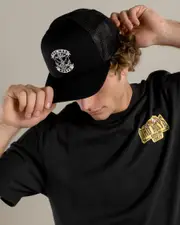 [The Mad Hueys] The Mad Hueys Men's Drop Anchor Foam Trucker Hat in Black One Size Black