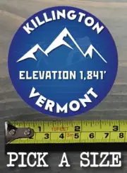 Killington Sticker Decal Mountain Vermont Ski Snowboard Resort Stowe Jay Peak