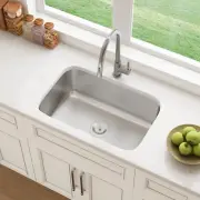 27 Inch Undermount Kitchen Sink 18 Gauge Stainless Steel Spacious Single Bowl Ki