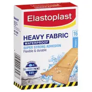 Elastoplast Heavy Fabric Waterproof Plasters 16 Pack