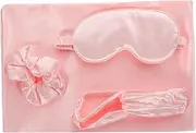 FOYTOKI 1 Set Bridesmaid Proposal Silk Sleep Eye Mask Hair Scrunchy Headband for Bachelorette Party Favors Chic Stylish for Comfortable Breathable Silk Material
