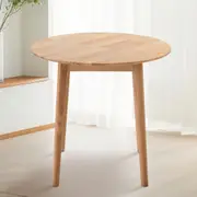 ACA Round Wooden Dining Table 100cm for Home Kitchen Restaurant Cafe Natural