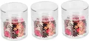 CRILSTYLEO Nail Art Glitter Sequins 3 Bottles of Fall Maple Leaf Nail Art Patches Set