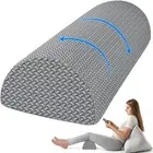 Knee Pillow for Back Sleeping Memory Foam Half Moon Bolster Pillow for Legs, ...