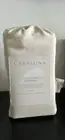 Brand New Casaluna Linen Blend Flat Sheet, Snowfall White, Queen Size