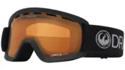 NWT DRAGON LIL D SNOW GOGGLES $55 CHARCOAL STRAP LUMALENS AMBER LENS YOUTH