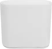 MAGICLULU Trash Can Wastebasket Rectangular Rubbish Garbage Container Bin with Press Lid for Bathroom Room Bedroom Kitchen Office White 10L