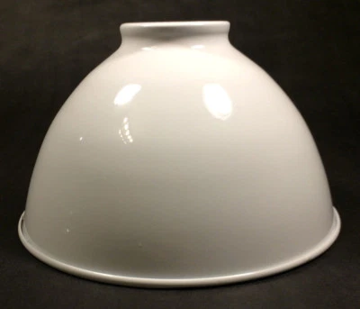 NEW 7 1/16" Metal Dome Lamp Light Shade Pendant White Porcelain Industrial Style
