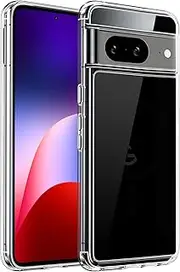 ROUMAYMAY for Google Pixel 8 Clear Case, [Anti Yellowing] [Military Grade Protection] Slim Shockproof Scratch-Resistant Non-Slip Women Men Google Pixel 8 6.1" Phone Case Cover Crystal Clear