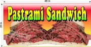 2' X 4' VINYL BANNER PASTRAMI SANDWICH NEW FULL COLOR BIG SIGN!