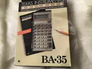 New in Box Vintage Texas Instruments Business, BA 35 Calculator 1987