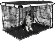 Dog Crate Cover, 210D Oxford Cloth Double Door Dog Crate & Enclosure Covers,Durable Windproof Waterproof Pet Kennel Cover for Small Medium Large Dogs Dog Crate Bed Dog Crate with Cover - Cover Only