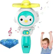 Lighted Spinner Toy - Whistle Kids Flying Lighted Spinner Toy - Flying Spinner Toy, Gyroscope Toy, Cute Colorful Cartoon Animal Spinner Toy for Easter, Thanksgiving