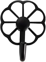 Storage 1 Pcs Metal No Punch Hole Coat Hooks Multipurpose Wall Hook for Key, Towel, Bags, Cup, Hat Hooks(Black)