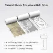 myFirst Thermal Sticker Transparent Gold & Silver for Camera Insta 2 & Insta Wi