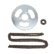 25H Chain Sprocket Kit Steel 55T Rear Wheel Sprocket 12T Front Wheel Sprocket with 146 Link Drive Chain for 47CC 49CC Mini Motorcycle ATV Bike