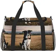 [EdWal] Puppies Dog Print Weekender Bags for Women,Travel Bags Personal Item Travel Bag Luggage Bag Travel Accessories, Black, One Size