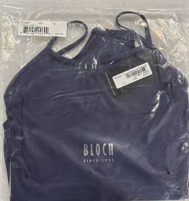 Bloch L5607 Kids Faire- Tank Leotard Size 14 In Navy Blue