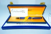 Waterman LeMan Patrician Ballpoint Pen, Blue Marble, GT, Nice
