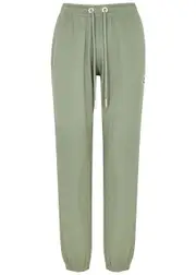 Moncler Logo Cotton Sweatpants - Sage - S (UK 10 / S) S (UK 10 / S)