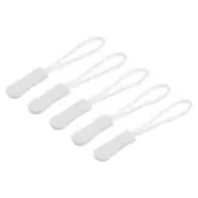 20pcs Zipper Pulls Pull Head Handle Replacement Tab Tags Cord Extension White