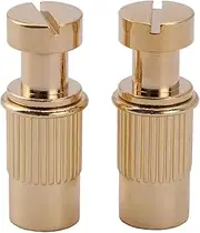 [Musiclily] Pro M8 Metric Stop Tailpiece Mounting Studs and Inserts Bushings Set for Epiphone Les Paul Style Electric Guitar, Gold (Set of 2)