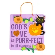 Fun Express Halloween God’s Love is Purr-fect in All Seasons Foam Craft Kit 6 1/