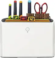 HOOMFIT Smart Cutting Boards and Knife Set,UV Sterilization Set with 3 Knives and 3 Color Coded Cutting Boards,10 Pairs of Chopsticks and 1 Pair of Scissors