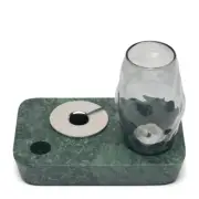 Houseplant by Seth Rogen Marble & Glass Oil Lamp in Green