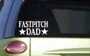 Fastpitch Dad *H817* 8 inch Sticker decal softball glove shortstop catcher pitch