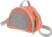 Mipcase Pet Outing Bag Small Bunny Carrier Rabbit Carrier Rat Carrying Bag Squirrel Carrying Pouch Hamster Stuff Outdoor Portable Small Pouch Portable Hamster Holder Orange Polyester