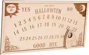 TOGEVAL Delicate Halloween Countdown Wooden Calendar Ornament Magnetic Countdown Board for Home Decor Classroom Office Spooky Themed Halloween Decoration