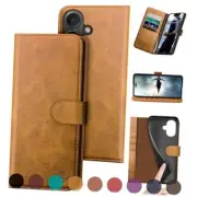 Compatible with iPhone 16 Plus 6.7" Genuine Leather Wallet case【RFID Khaki