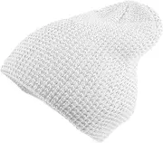 [GALPADA] Enhanced Visibility Winter Hat Reflective Beanie Satin Bonnet for Men Women Running Cycling Cap White