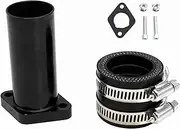Aluminum Alloy Carb CNC Intake Manifold Carburetor Adapter Set Engine Connector FIT for PWK 21-30MM Mikuni VM Carburetor Motorcycle Carburetor(Black)