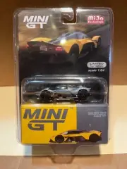 1/64 MINI GT MIJO EXCLUSIVES ASTON MARTIN VALKYRIE YELLOW CHASE CAR