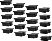 Homoyoyo 4x4cm Square Plastic Plugs 20pcs Furniture Leg Floor Protectors Anti-Slip Easy to Install
