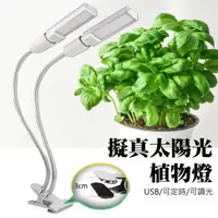 在飛比找森森購物網優惠-植物燈 led植物燈 USB LED 植物補光 雙頭燈泡 l