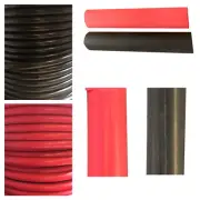 2 GAUGE Interconnecting Copper Cables Kit |10FT Red|10FT Black|No Lugs