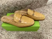 Sam Edelman Linnie Desert Sun Chain Embellished Slip On Flat Mules women size 8